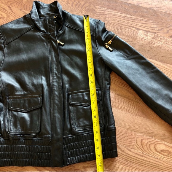 St. John Collection Soft Leather Moto Jacket XS - Picture 11 of 11